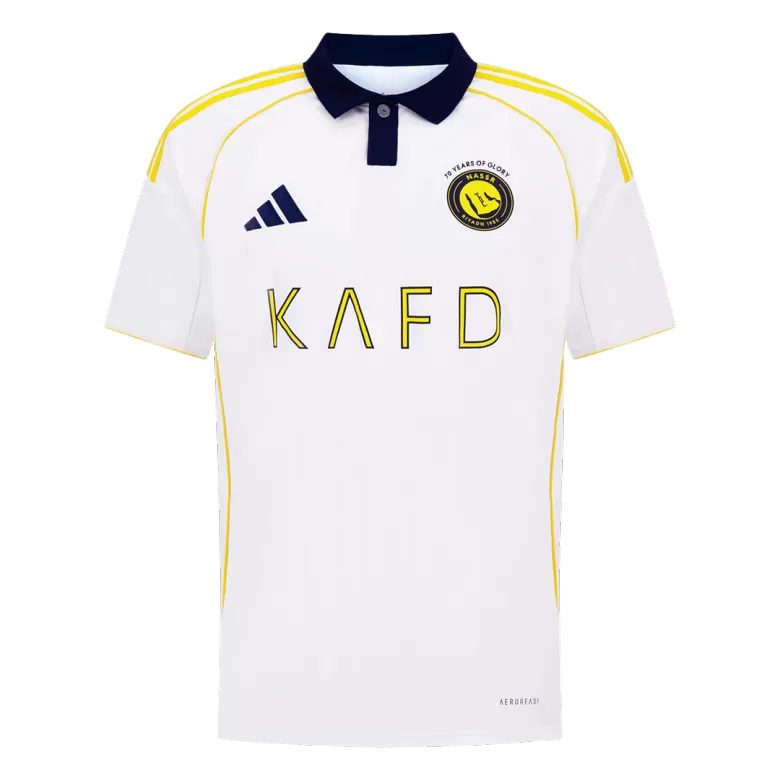 Camisola Al-Nassr 2025-26 Alternativa Branca Versão Adepto RONALDO #7 (Entrega Imediata)