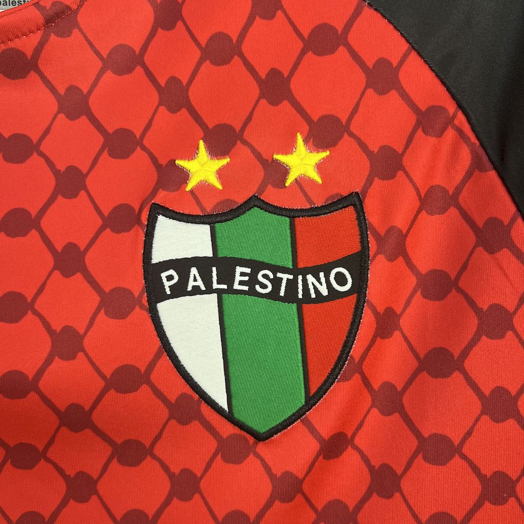 Camisola CD Palestino 2025-26 Alternativa Vermelha Versão Adepto