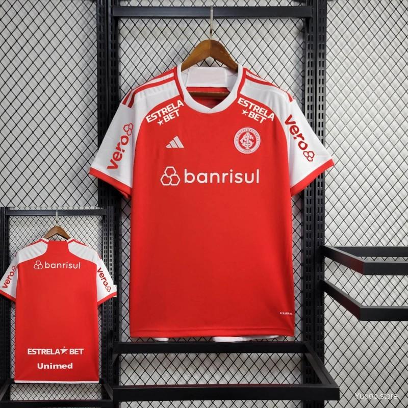 Camisola SC Internacional 2024-25 Principal Versão Adepto Todos Patrocinadores