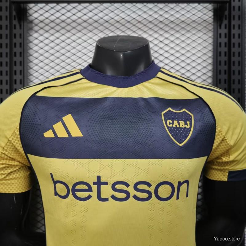 Camisola CA Boca Juniors 2025-26 Alternativa Amarela Versão Jogador