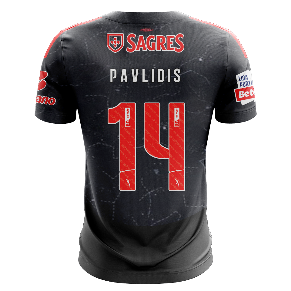 Camisola SLB 2024-25 Alternativa Preta Versão Adepto PAVLIDIS #14