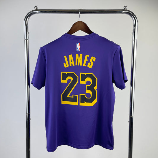 2023 Los Angeles Lakers Blue Dri-Fit T-Shirt James #23