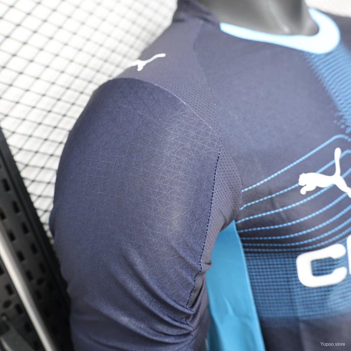 Camisola Olympique Marselha 2025-26 Alternativa Azul Versão Jogador