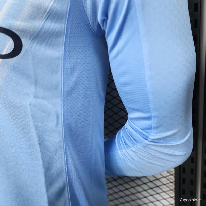 Long Sleeve Manchester City Jersey 2025-26 Home Player Version