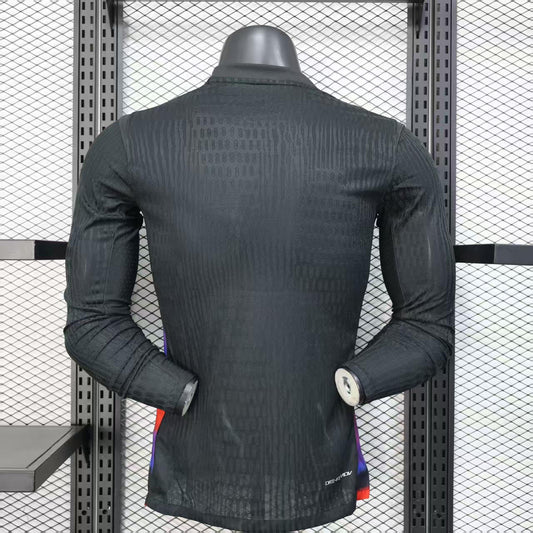Camisola Inglaterra 2025 Alternativa Preta Versão Adepto Jogador