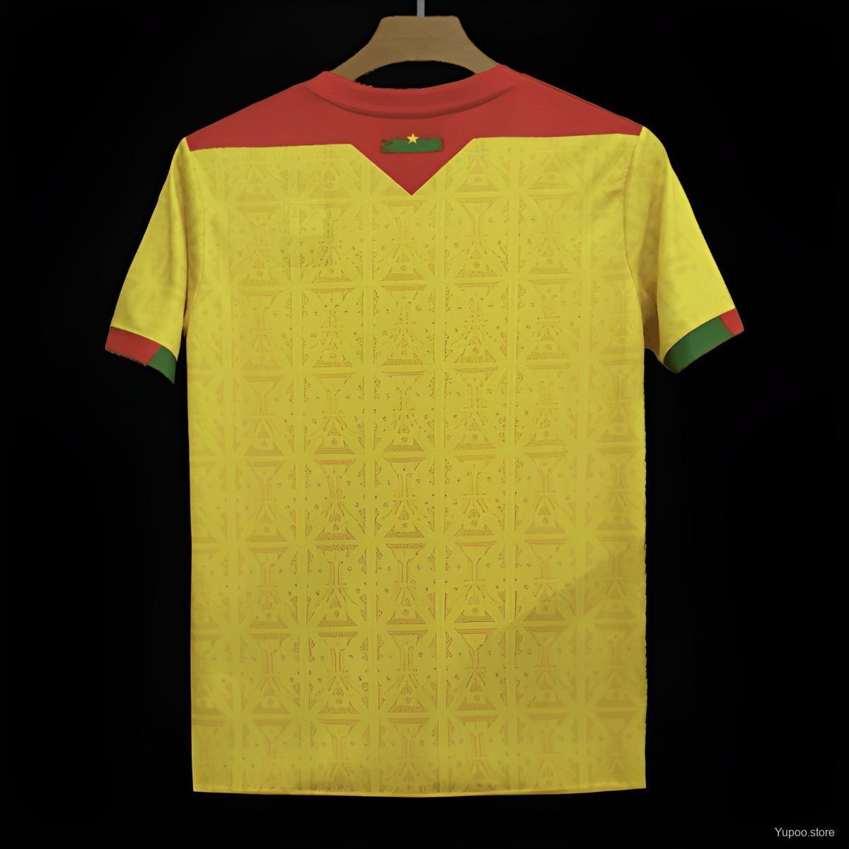 Camisola Burkina Faso 2024 Alternativa Amarela Versão Adepto