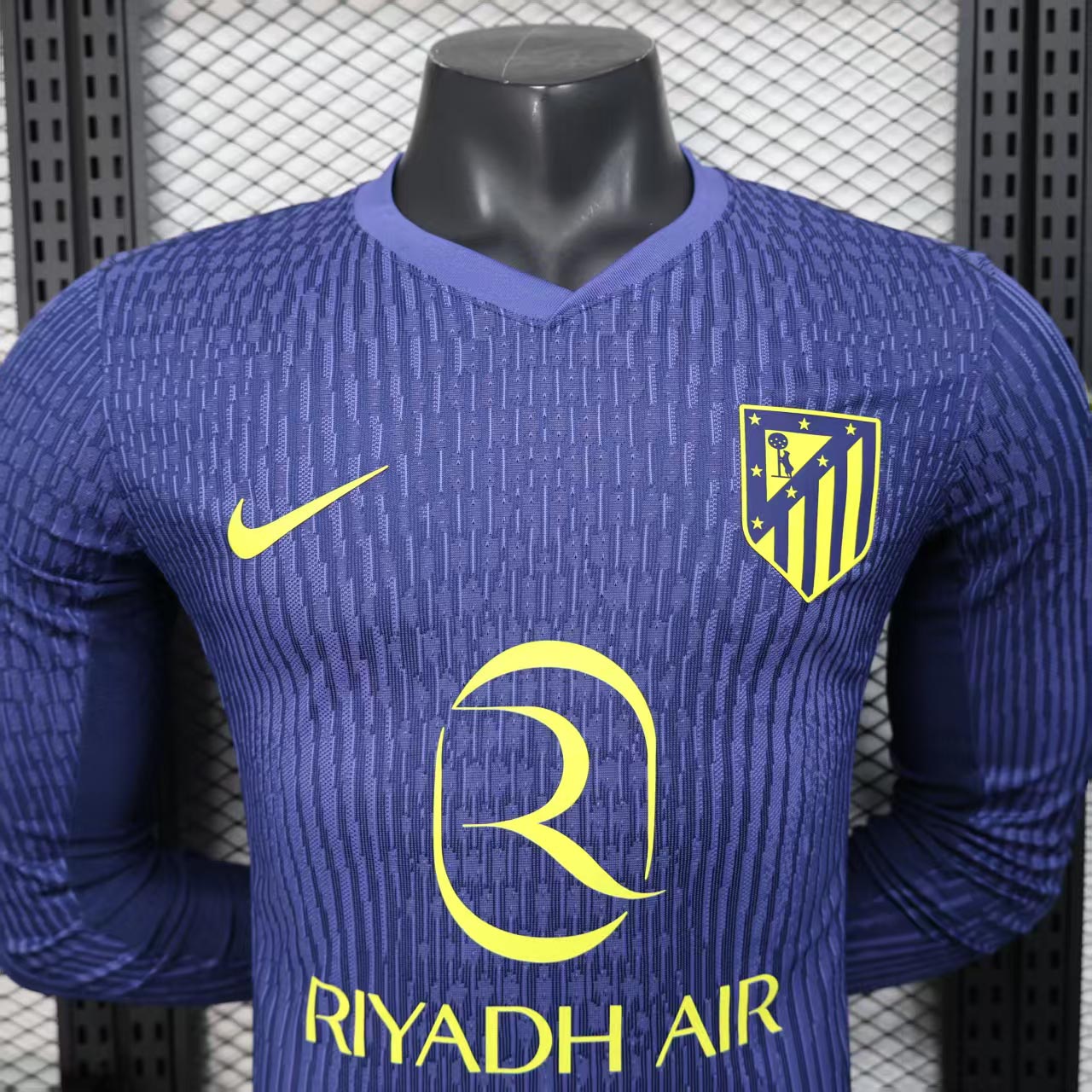 Camisola Manga Comprida Atletico Madrid 2025-26 Alternativa Azul Versão Jogador