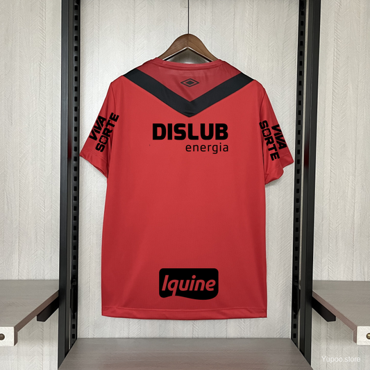 Sport Recife 2024-25 Red Alternate Jersey Fan Version All Sponsors