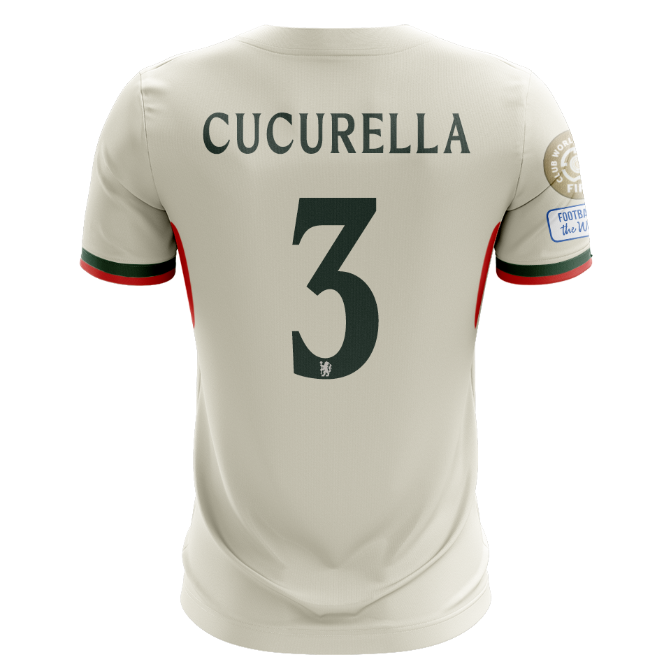 Camisola CHE 2025-26 Alternativa Branca CWC Versão Adepto CUCURELLA #3