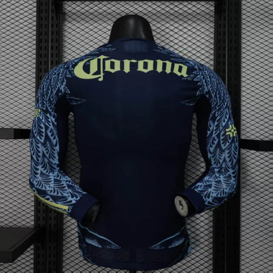 2025-26 CF América Long-Sleeve Blue Away Player Version Jersey