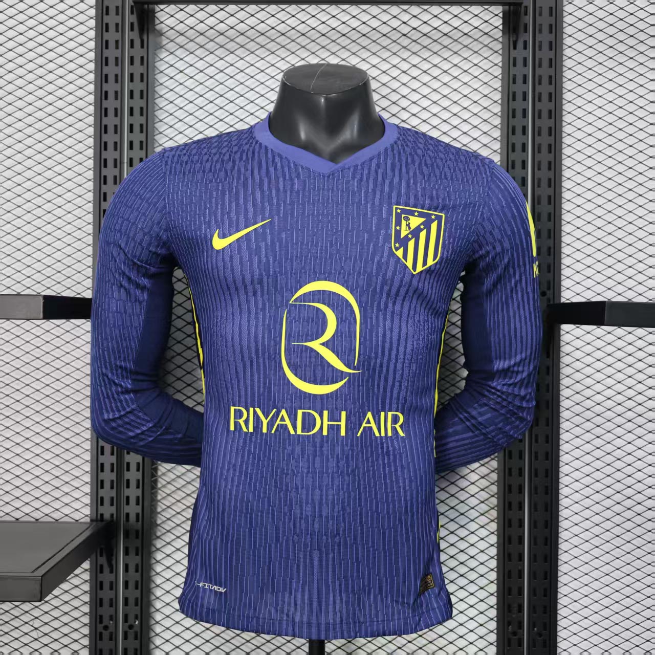 Camisola Manga Comprida Atletico Madrid 2025-26 Alternativa Azul Versão Jogador