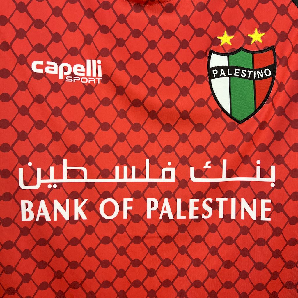 Camisola CD Palestino 2025-26 Alternativa Vermelha Versão Adepto
