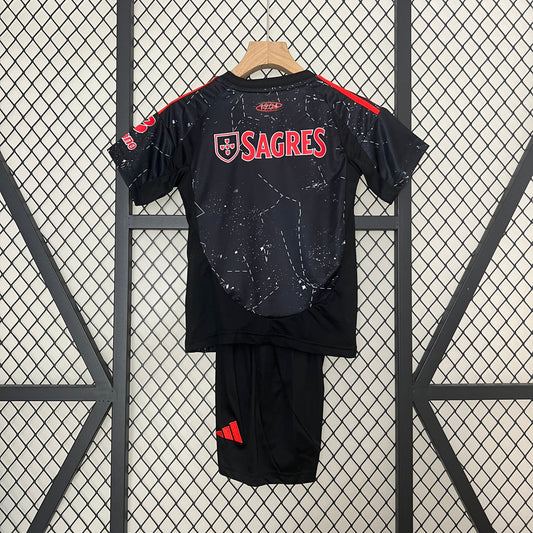Kids’ Kit SLB 2024-25 Black Away Jersey (Immediate Delivery)