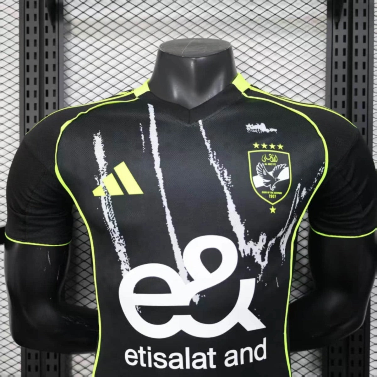 Camisola Al Ahly FC 2025-26 Alternativa Preta Versão Jogador