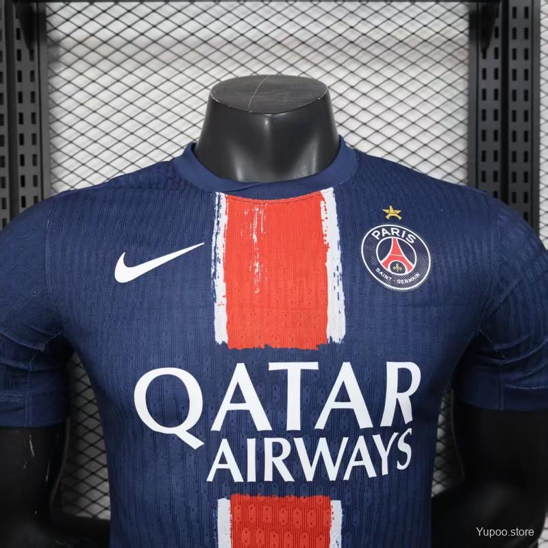 Camisola FC Paris Saint-Germain 2024-25 Principal Final UCL Versão Jogador 1 Estrela