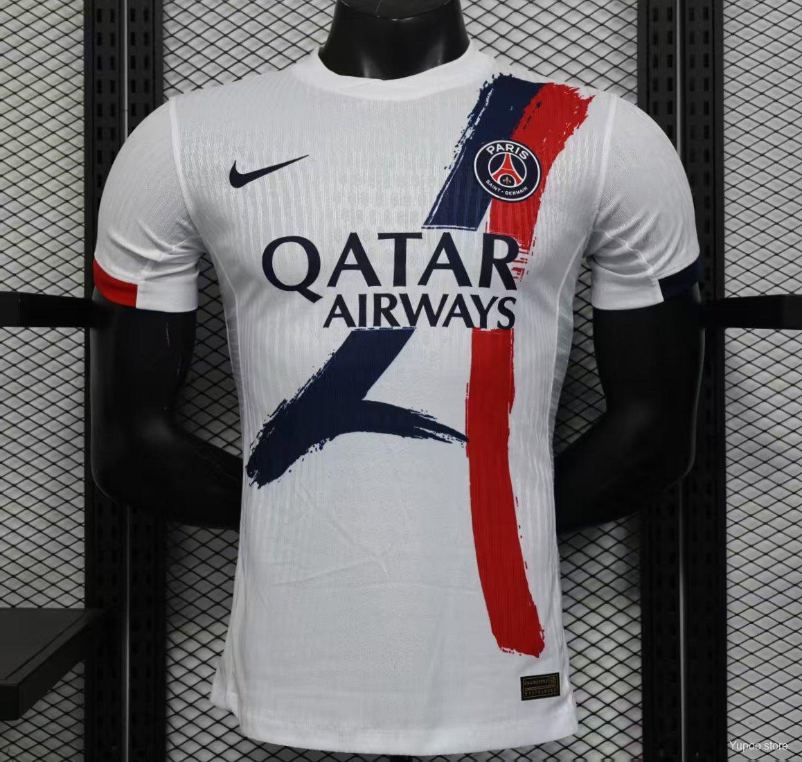 Camisola FC Paris Saint-Germain 2025-26 Alternativa Branca Versão Jogador