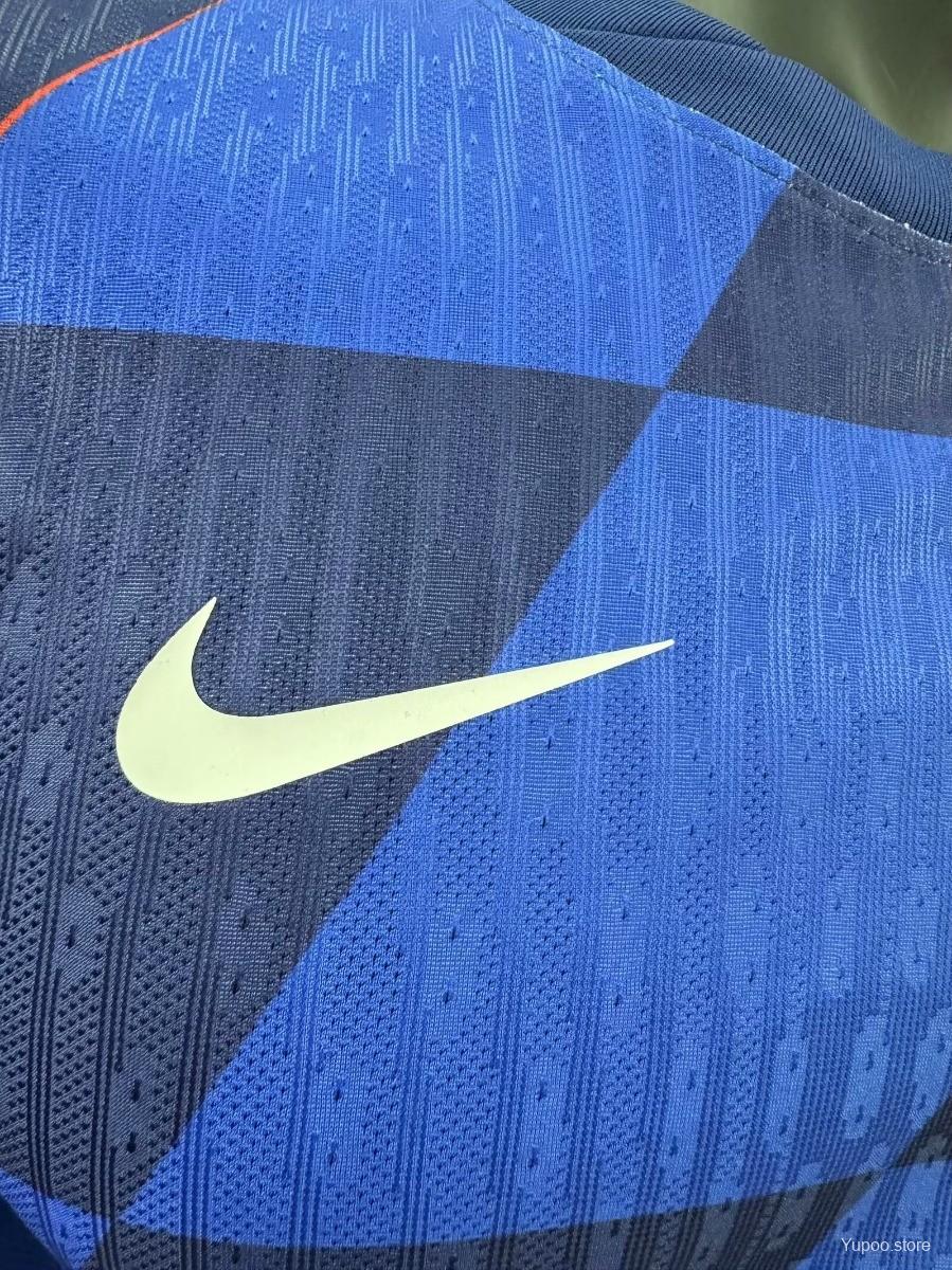 Camisola Croácia 2024 Alternativa Azul Versão Jogador