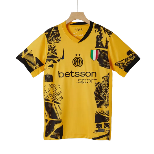 2024-25 Inter Milan Yellow Away Fan Version BARELLA #23 Jersey
