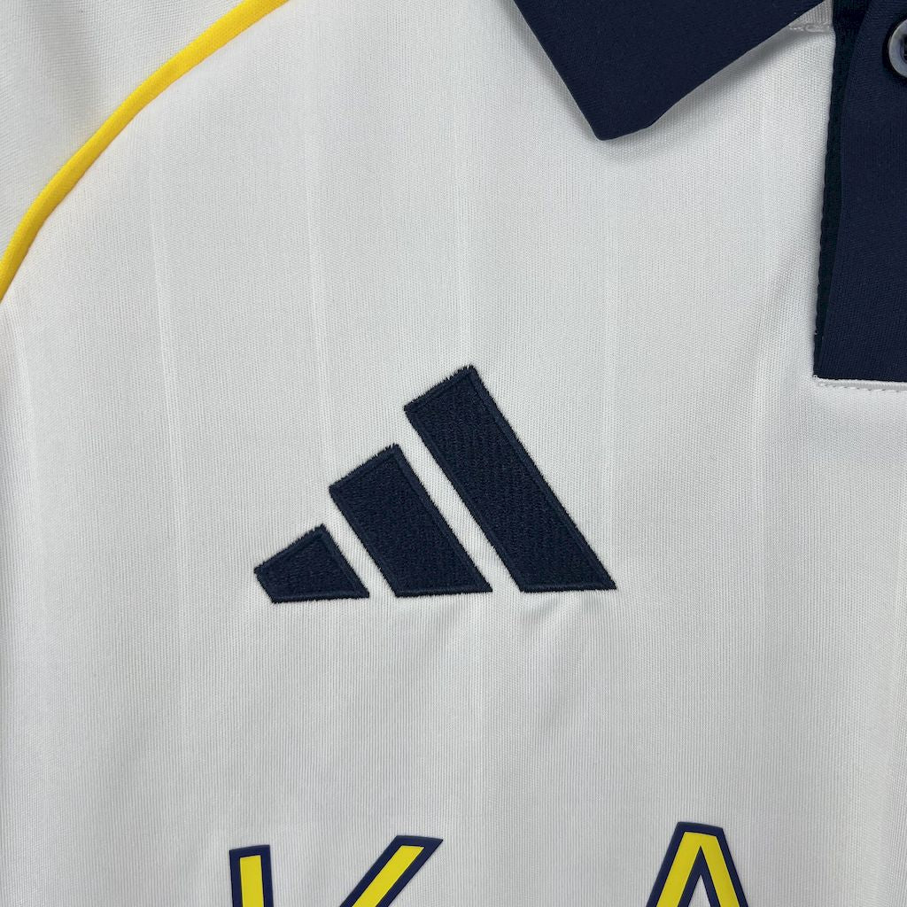 Camisola Al-Nassr 2025-26 Alternativa Branca Versão Adepto RONALDO #7 (Entrega Imediata)