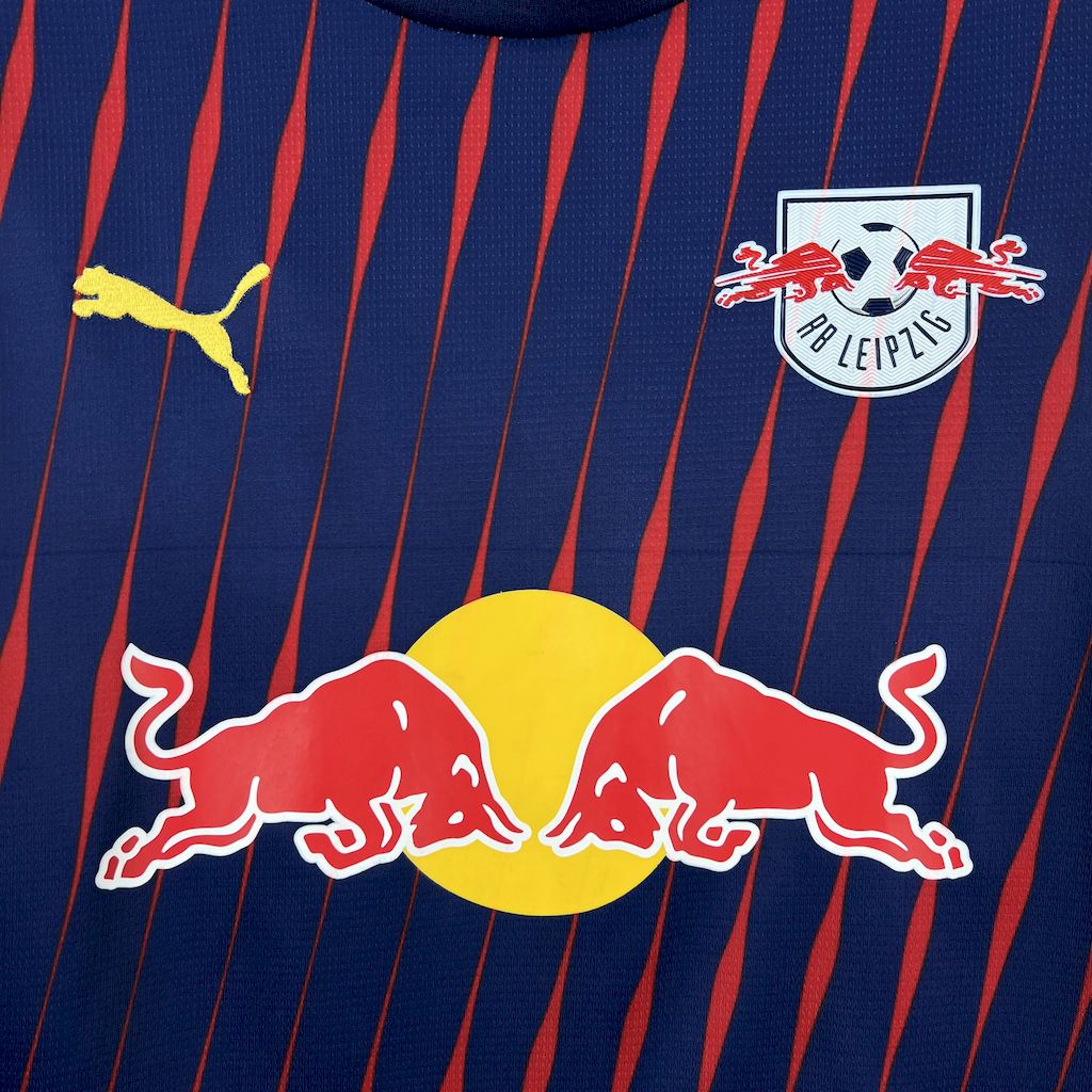 Camisola RB Leipzig 2025-26 Alternativa Azull Versão Adepto