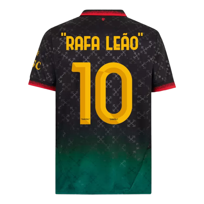 Camisola Ac Milan 2024-25 Alternativa Preta/Verde Versão Adepto "RAFA LEÃO" #10
