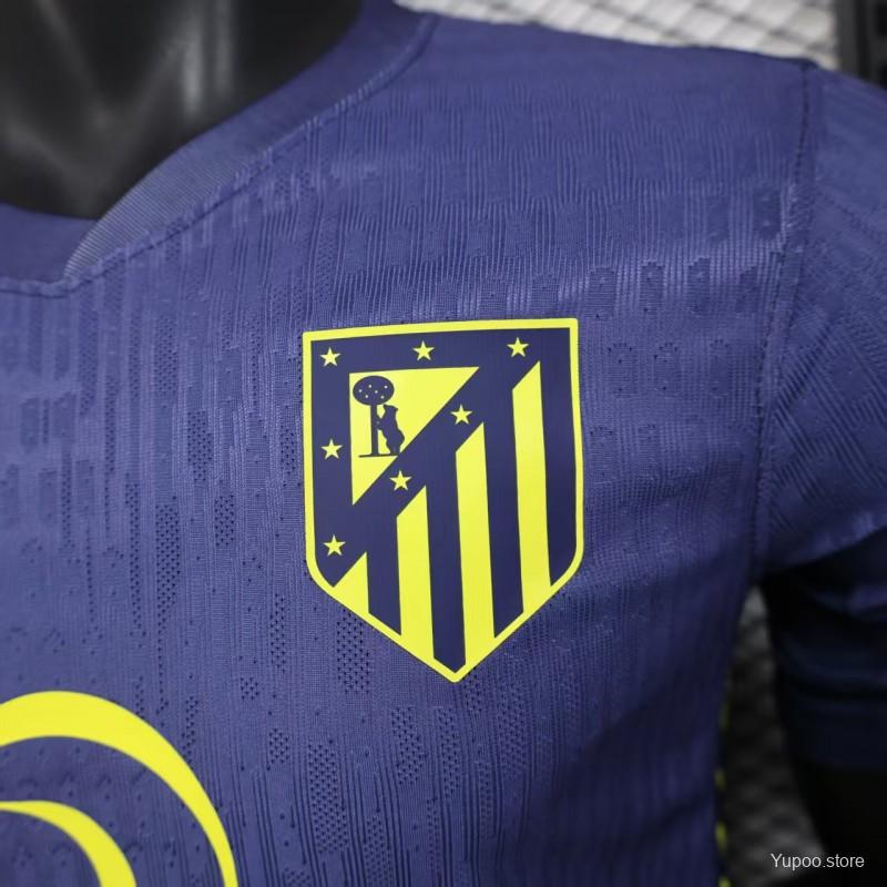 Camisola Atletico Madrid 2025-26 Alternativa Azul Versão Jogador