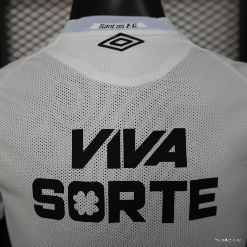 Camisola Santos FC 2025-26 Principal Versão Jogador Todos Patrocinadores