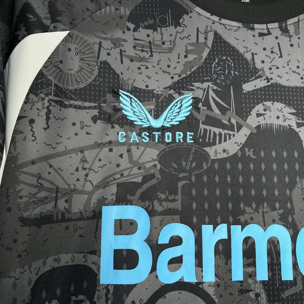 Camisola Bayer 04 Leverkusen 2024-25 Alternativa Preta Versão Adepto