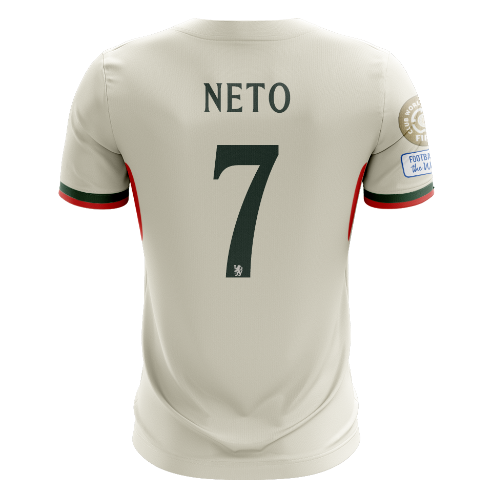 Camisola CHE 2025-26 Alternativa Branca CWC Versão Adepto NETO #7