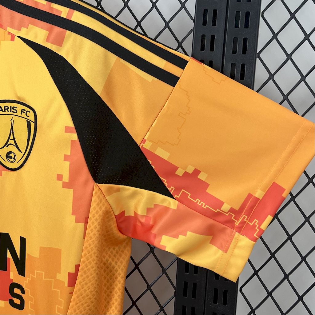 Camisola Paris FC 2025-26 Alternativa Amarela Versão Adepto