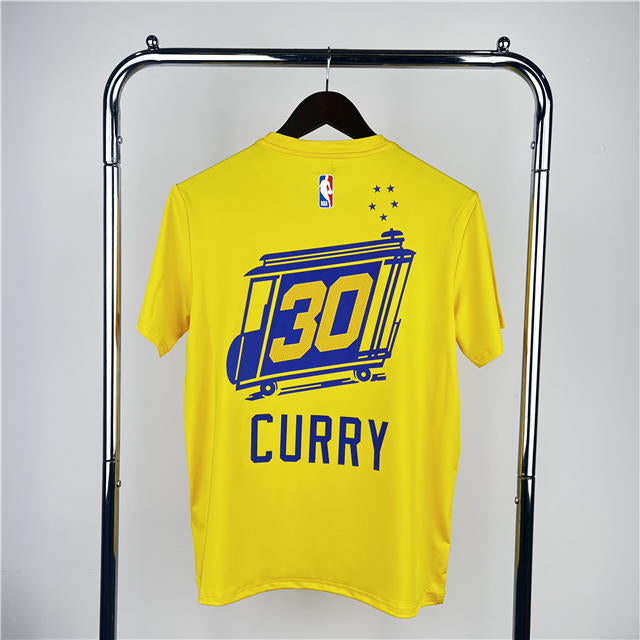 NBA Golden State Warriors Yellow Dri-Fit Curry #30 T-Shirt