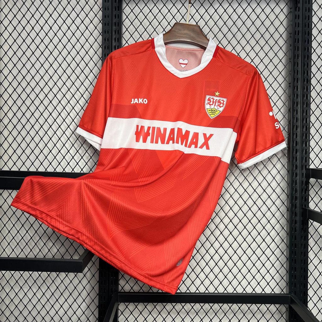 Camisola VfB Estugarda 2024-25 Alternativa Vermelha Versão Adepto