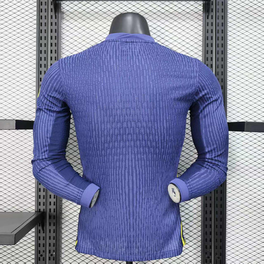 2025-26 Atletico Madrid Long-Sleeve Blue Away Player Version Jersey
