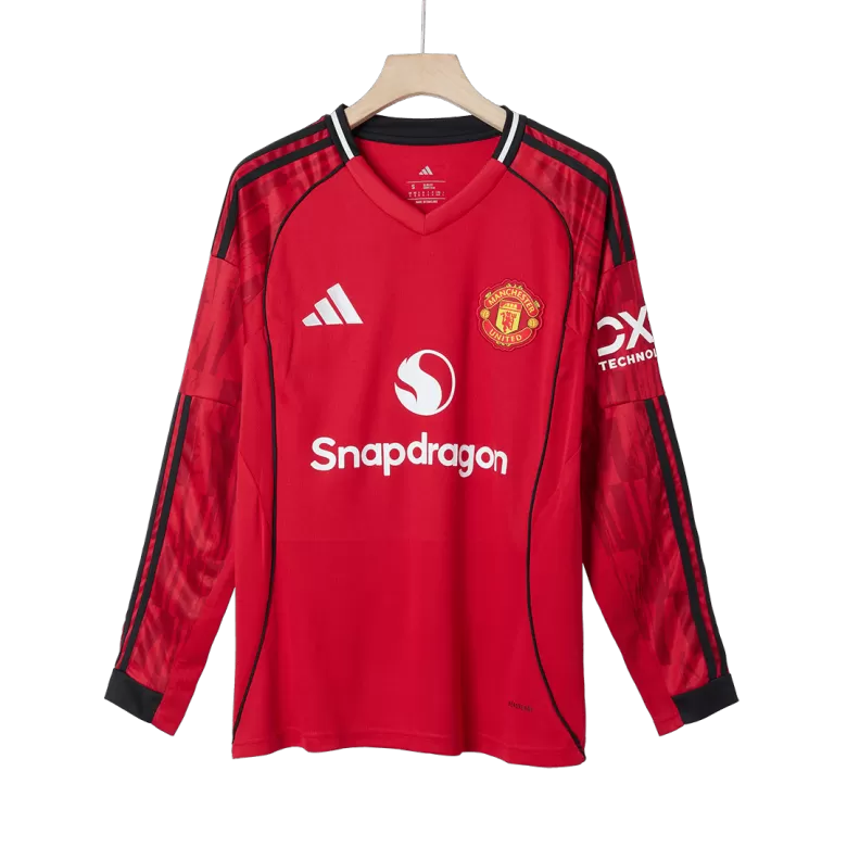 Camisola Manga Comprida M-United 2025-26 Principal Versão Adepto