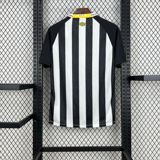 Camisola Santos FC 2025-26 Alternativa Preta/Branca Versão Adepto
