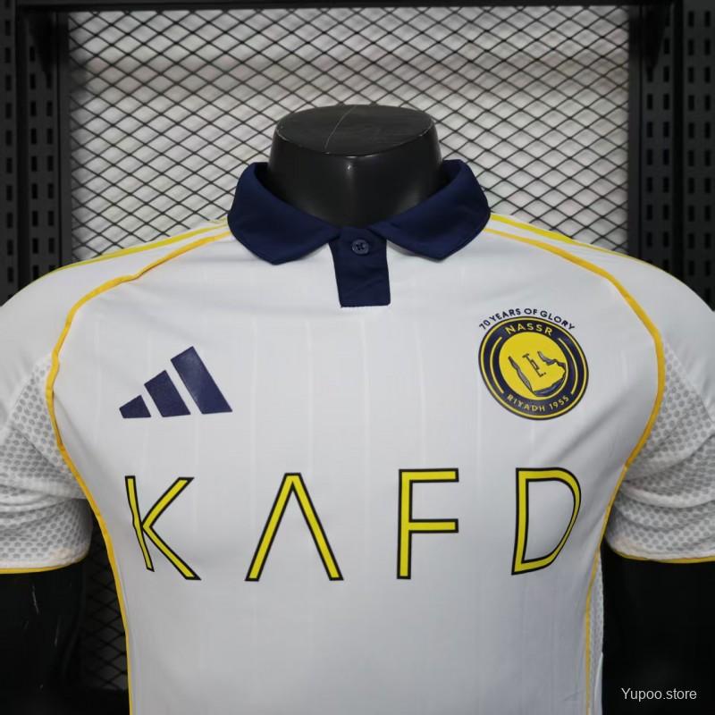 Camisola Al-Nassr 2025-26 Alternativa Branca Versão Jogador