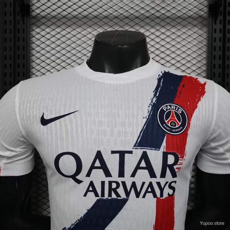 Camisola FC Paris Saint-Germain 2025-26 Alternativa Branca Versão Jogador