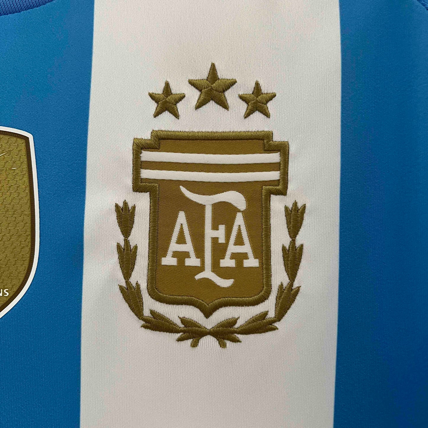Camisola Argentina 2024 Principal Patch Campeão Versão Adepto