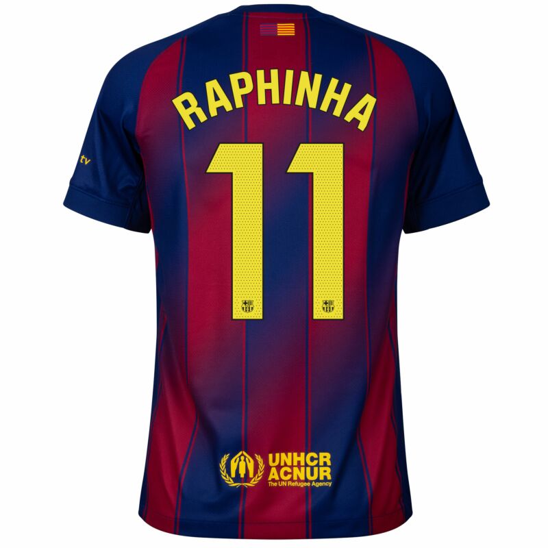 Camisola FC Barcelona 2025-26 Principal Versão Adepto RAPHINHA #11