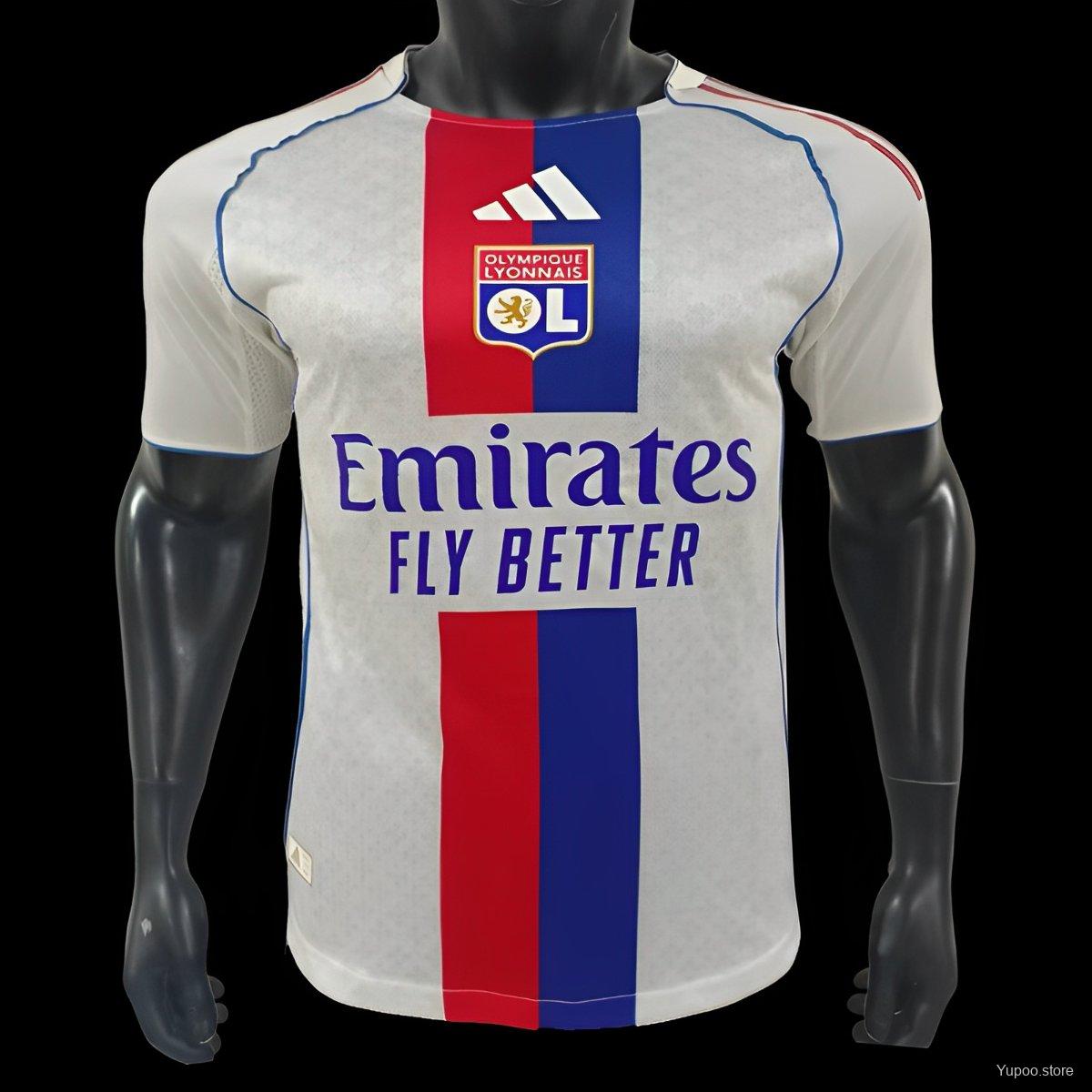 Olympique Lyon 2025-26 Home Jersey – Player Version