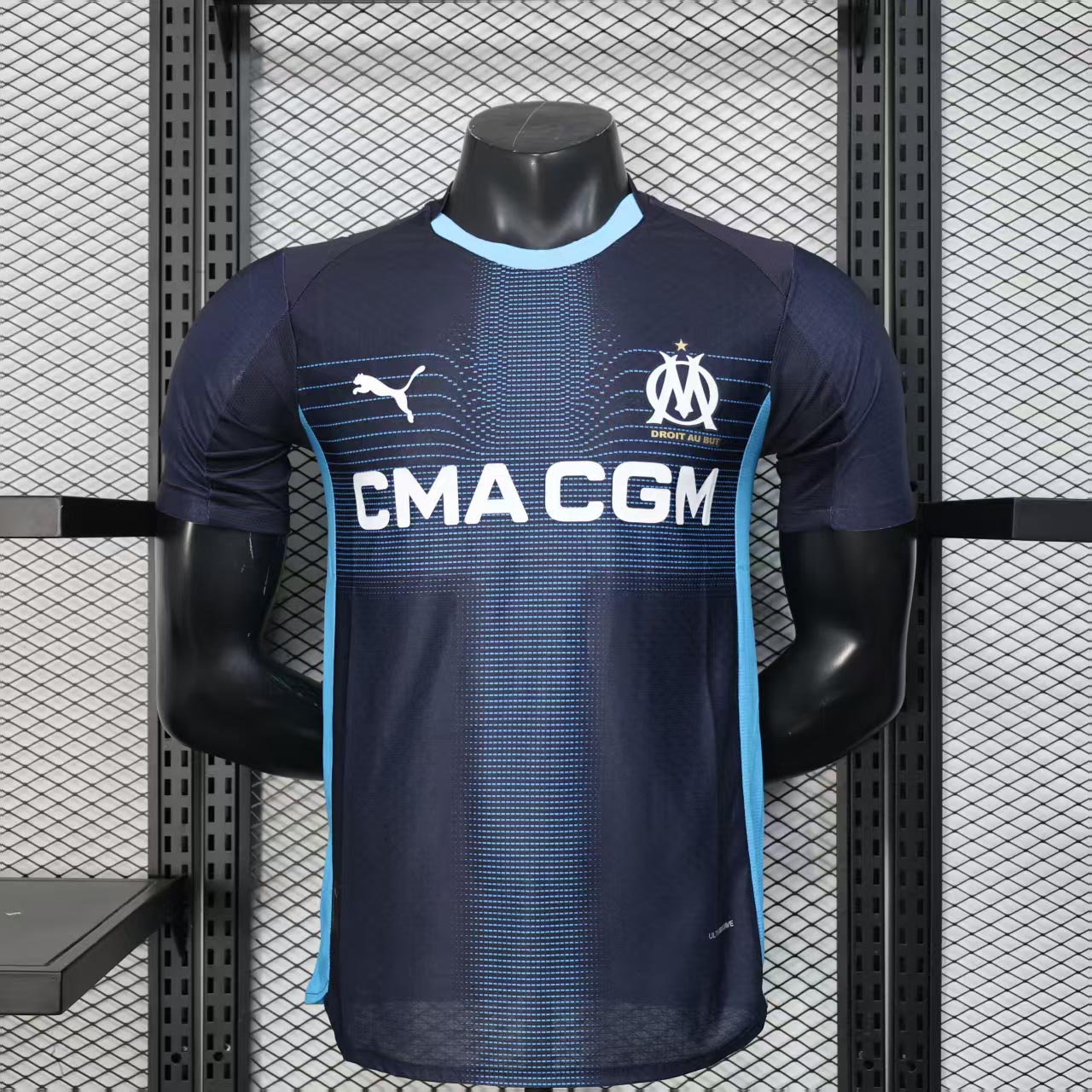 Camisola Olympique Marselha 2025-26 Alternativa Azul Versão Jogador