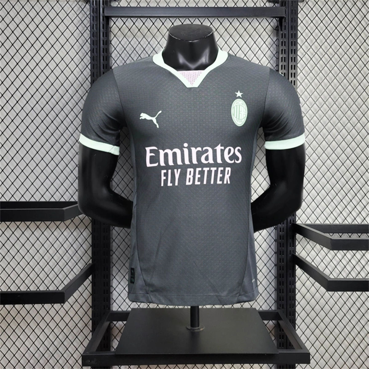 Camisola Ac Milan 2024-25 Alternativa Preta Versão Jogador