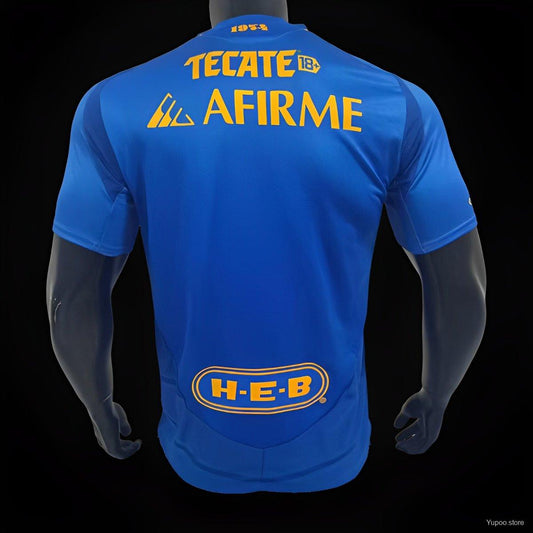 Camisola Tigres UANL 2023-24 Alternativa Azul Versão Jogador