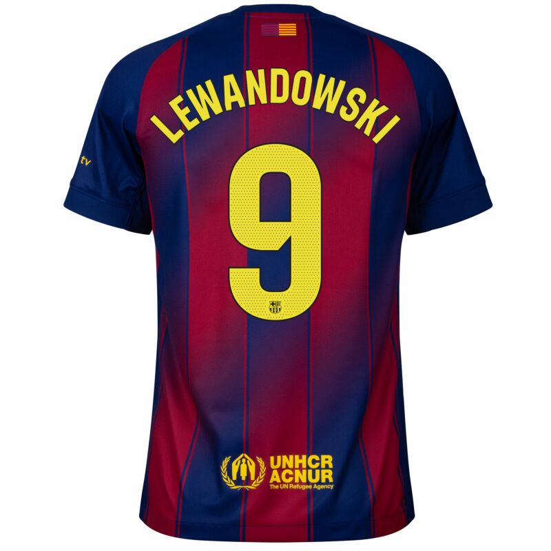 Camisola FC Barcelona 2025-26 Principal Versão Adepto LEWANDOWSKI #9