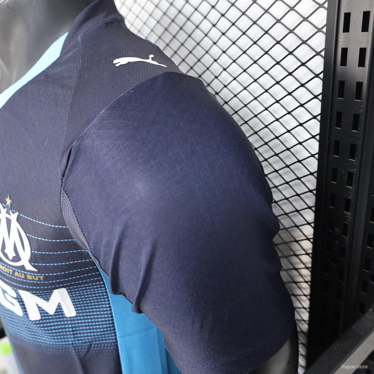 Camisola Olympique Marselha 2025-26 Alternativa Azul Versão Jogador