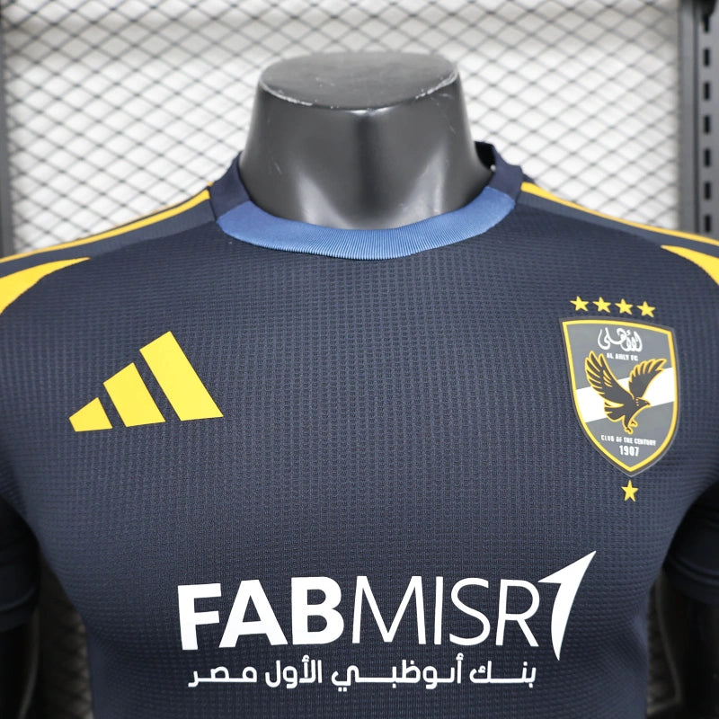 Camisola Al Ahly SC 2024-25 Alternativa Preta Versão Jogador