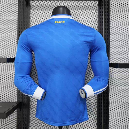 Camisola Manga Comprida Real Madrid CF 2025-26 Alternativa Azul Versão Jogador