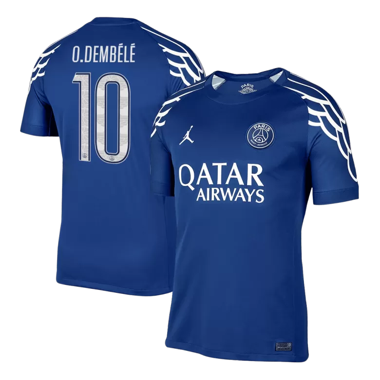 Camisola FC Paris Saint-Germain 2024-25 Alternativa Azul UCL Versão Adepto O.DEMBÉLÉ #10