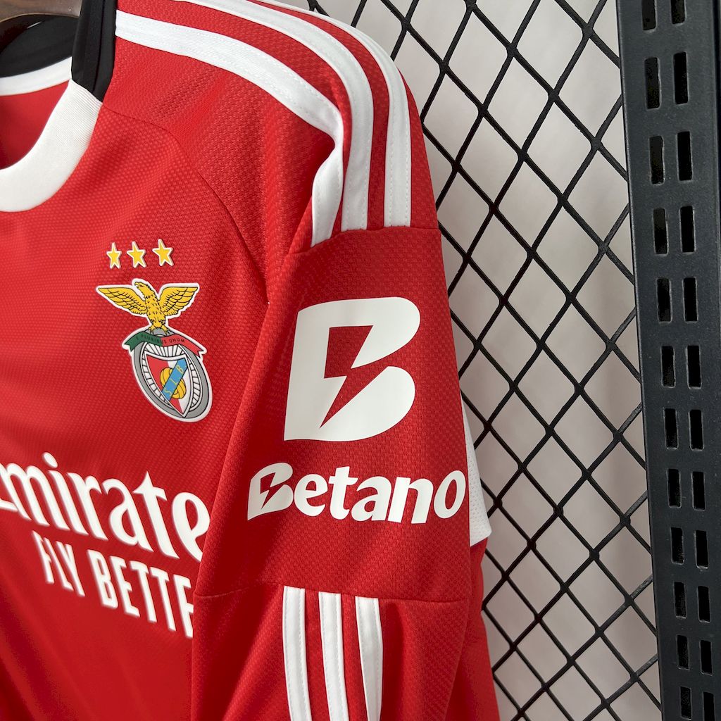 Camisola Manga Comprida SLB 2025-26 Principal Versão Adepto