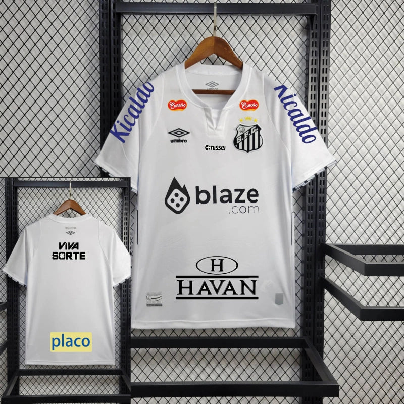 Camisola Santos FC 2024-25 Principal Versão Adepto Todos Patrocinadores